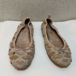 Sam Edelman pale pink Suede kisses ballet flats size 7.5